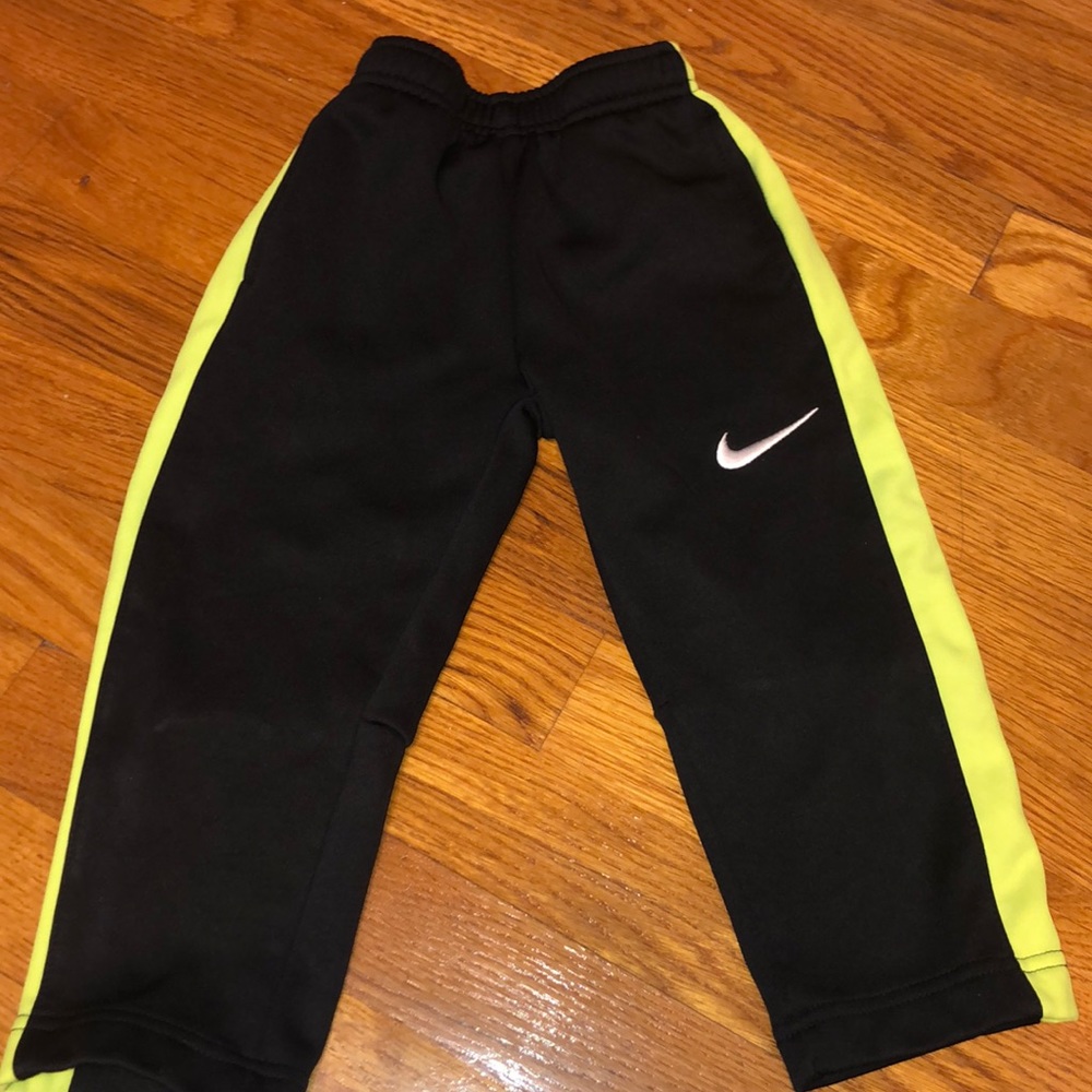 Black and neon nike dri-fit pants